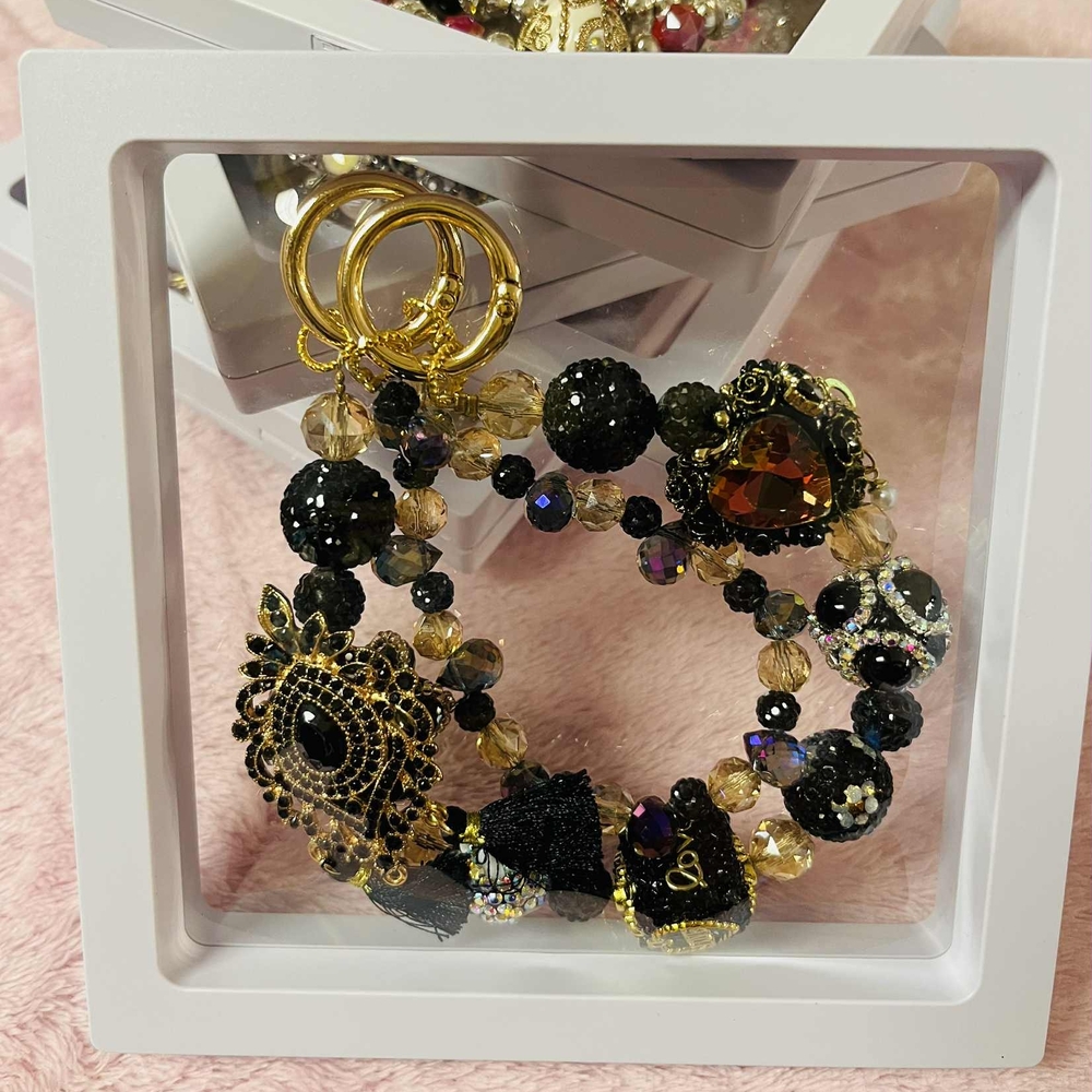 Chic Black and Gold Bag Chain